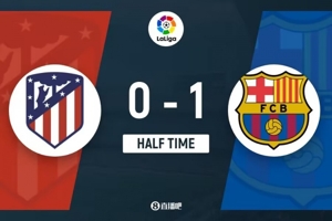 Hiệp 1 - Barcelona 1-0 Atletico Madrid Felix một lần nữa không ăn mừng được pha dứt điểm đỏ của Xavi